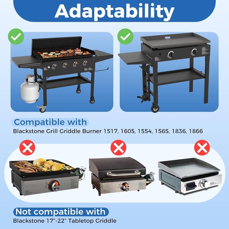 DRELD Blackstone 36 Gas Grill Griddle Burner Control Valve for Blackstone Tabletop Gas Grill Griddle 1554 1565, 4 Burner and 2 Burner Grill Control Valve with Orifice - Image 3